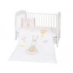 KikkaBoo posteljina navlaka 3pcs Rabbits in love