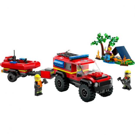 LEGO CITY FIRE 4X4 FIRE TRUCK WITH RESCUE BOAT